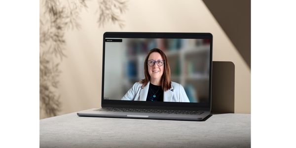 Dr Gill SH Walker on a Zoom call - image of computer